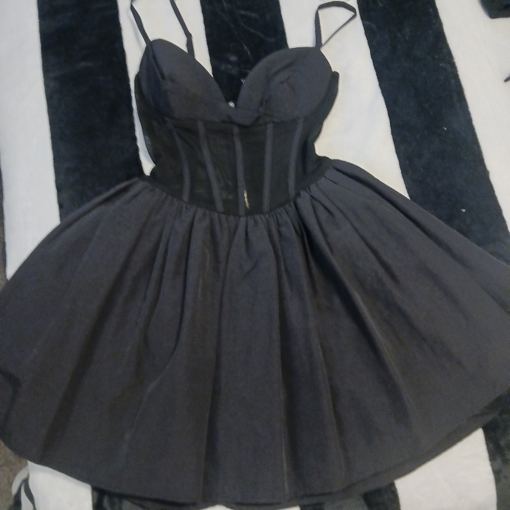 Elegant Black Corset Dress
